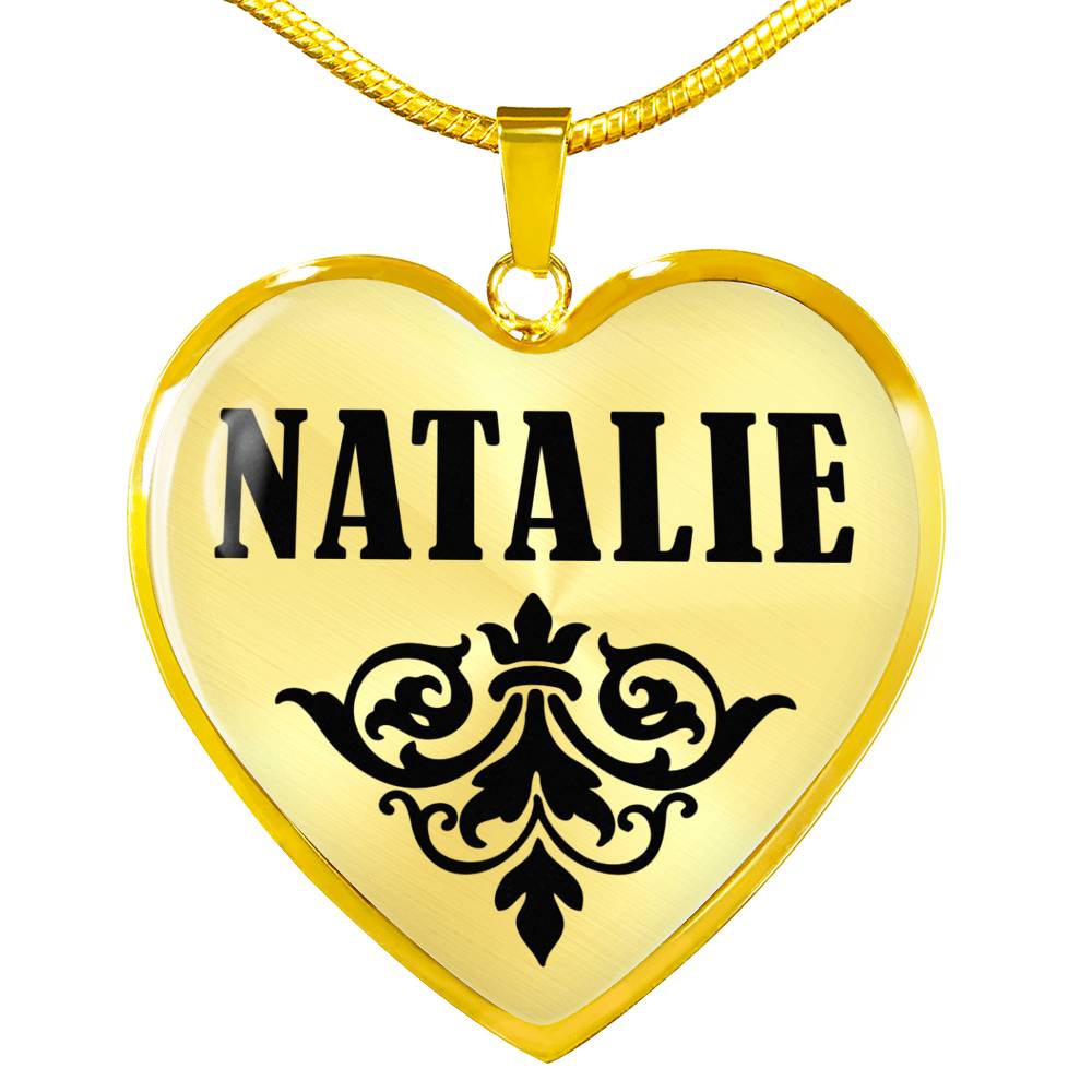 Natalie v01 - 18k Gold Finished Heart Pendant Luxury Necklace