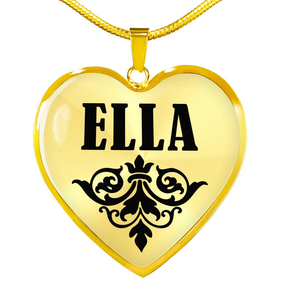 Ella v01 - 18k Gold Finished Heart Pendant Luxury Necklace