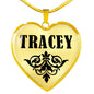 Tracey v01 - 18k Gold Finished Heart Pendant Luxury Necklace