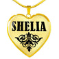 Shelia v01 - 18k Gold Finished Heart Pendant Luxury Necklace
