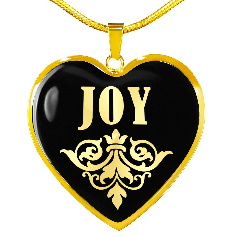 Joy v02 - 18k Gold Finished Heart Pendant Luxury Necklace