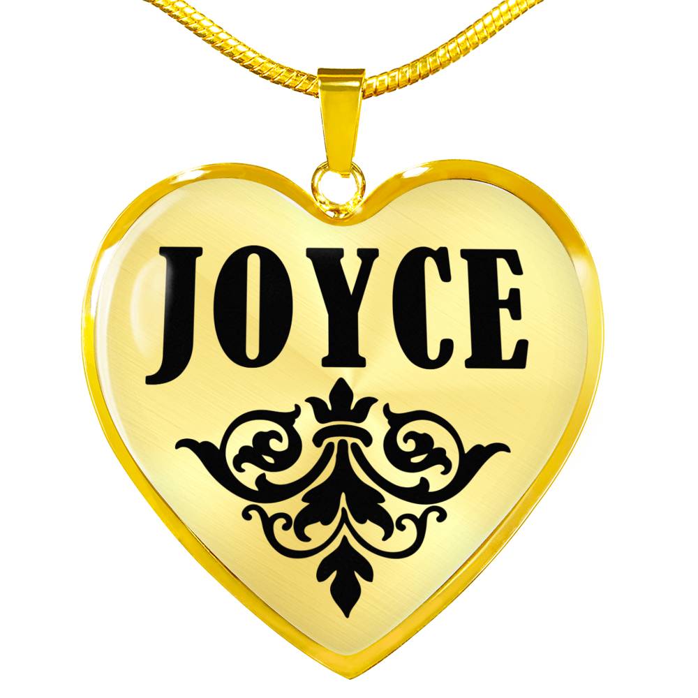 Joyce v01 - 18k Gold Finished Heart Pendant Luxury Necklace