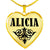 Alicia v01 - 18k Gold Finished Heart Pendant Luxury Necklace