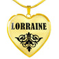 Lorraine v01 - 18k Gold Finished Heart Pendant Luxury Necklace