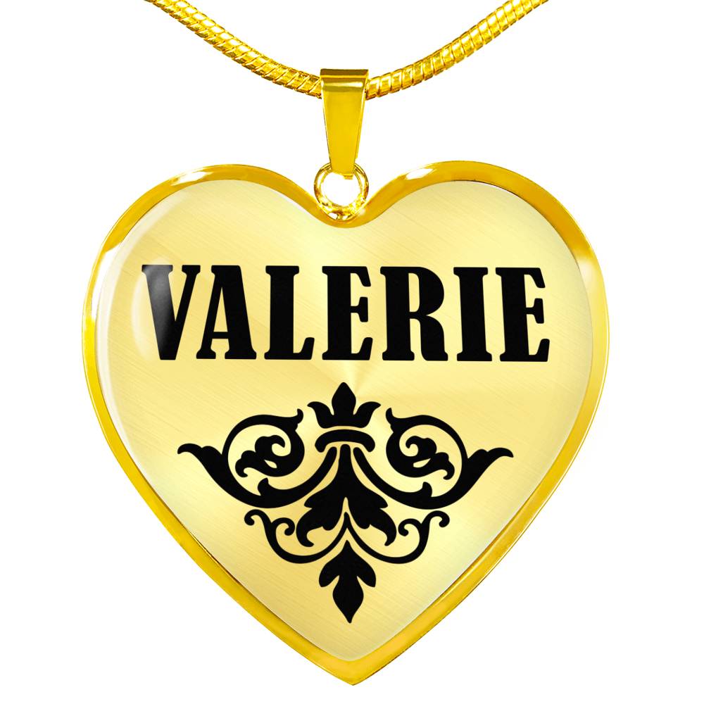 Valerie v01 - 18k Gold Finished Heart Pendant Luxury Necklace