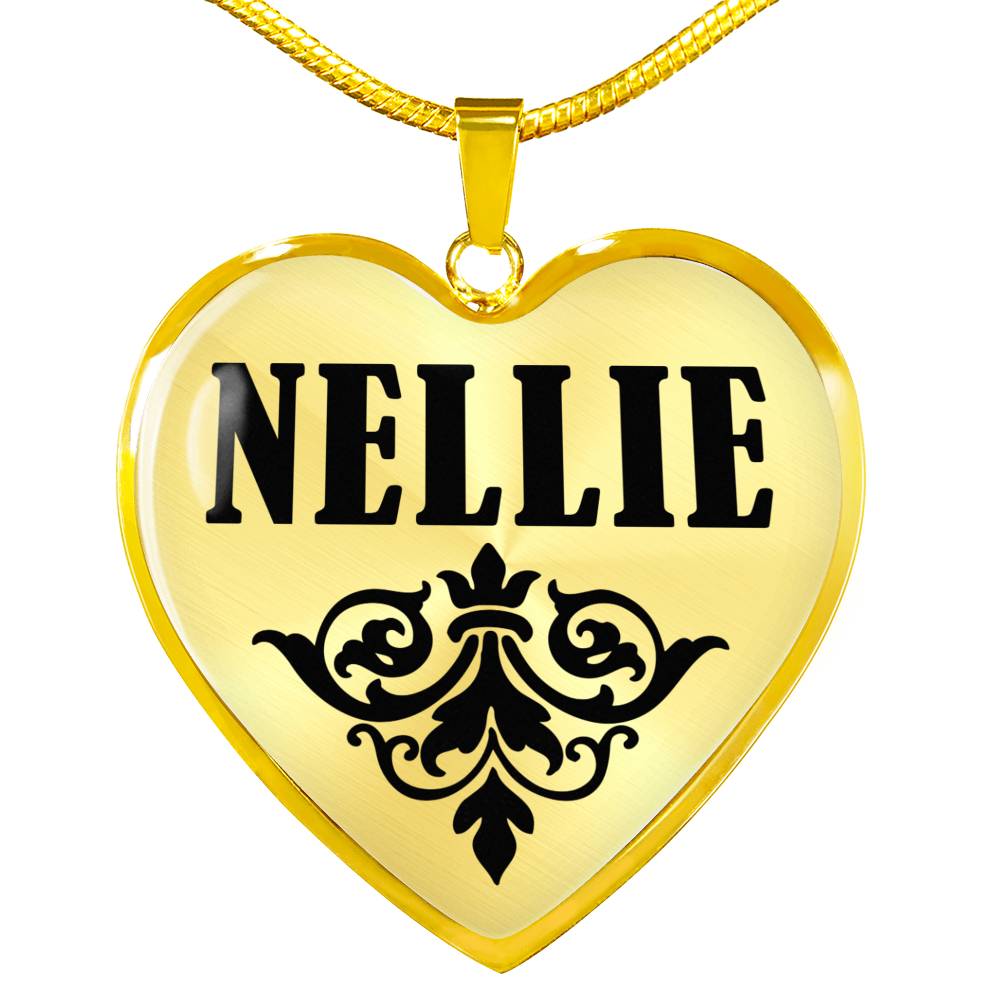 Nellie v01 - 18k Gold Finished Heart Pendant Luxury Necklace