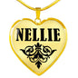 Nellie v01 - 18k Gold Finished Heart Pendant Luxury Necklace