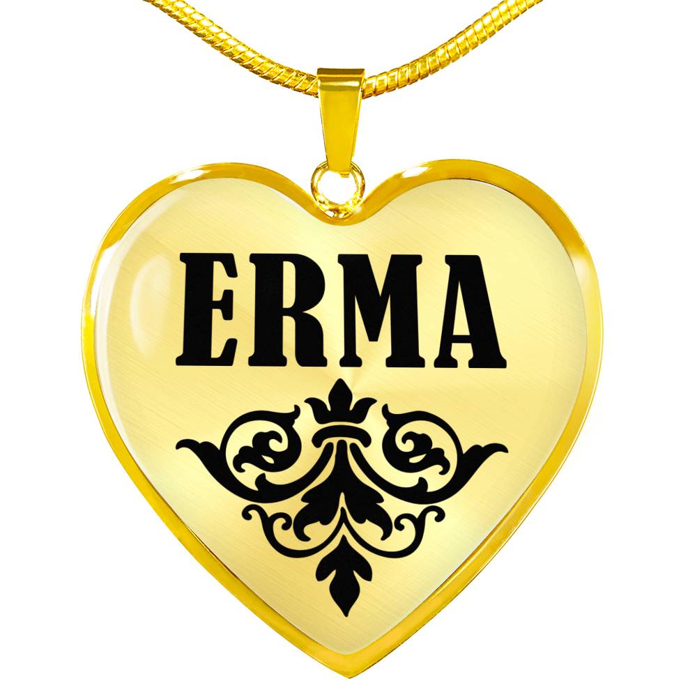 Erma v01 - 18k Gold Finished Heart Pendant Luxury Necklace