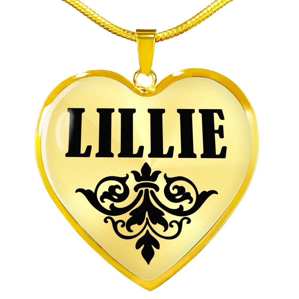 Lillie v01 - 18k Gold Finished Heart Pendant Luxury Necklace
