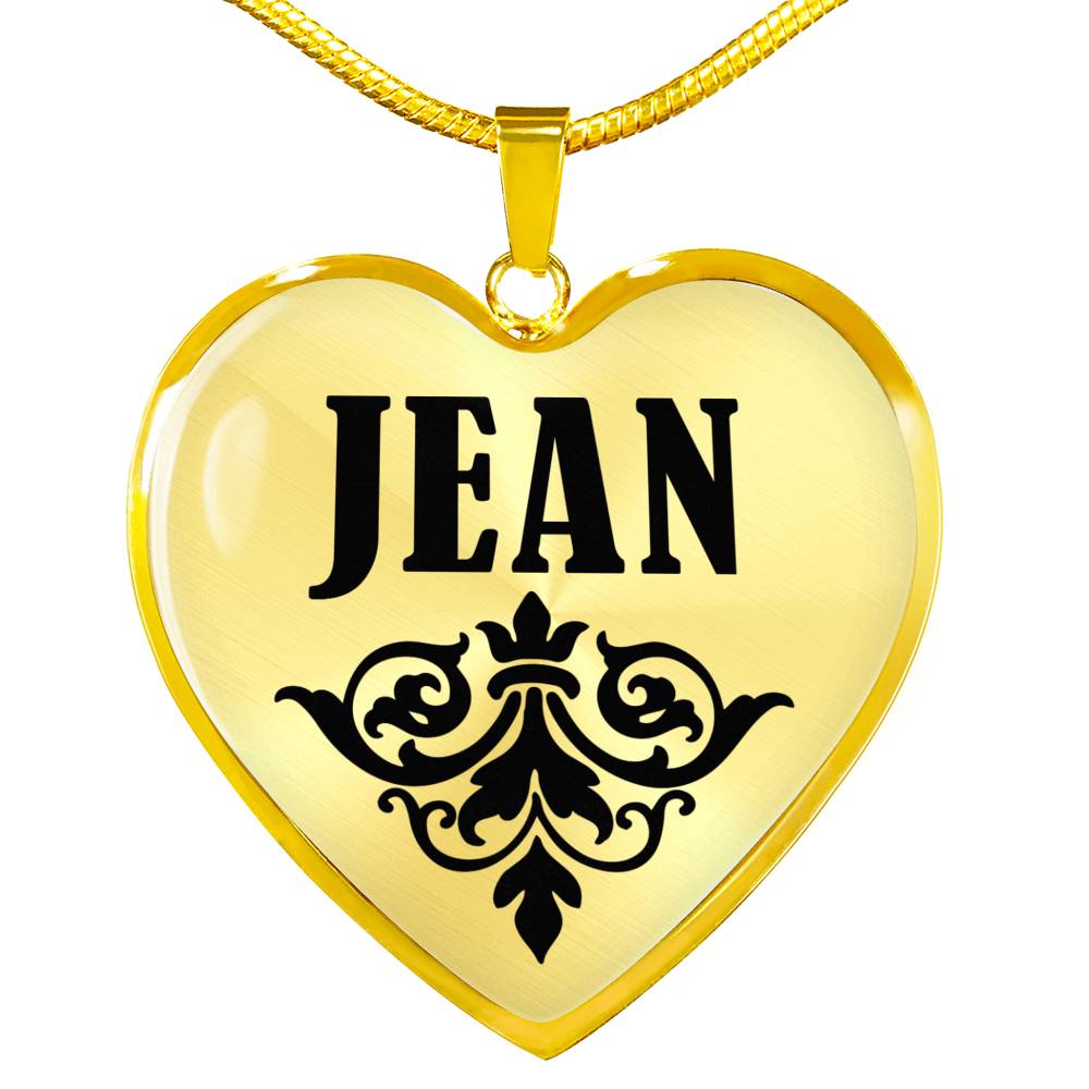 Jean v01 - 18k Gold Finished Heart Pendant Luxury Necklace