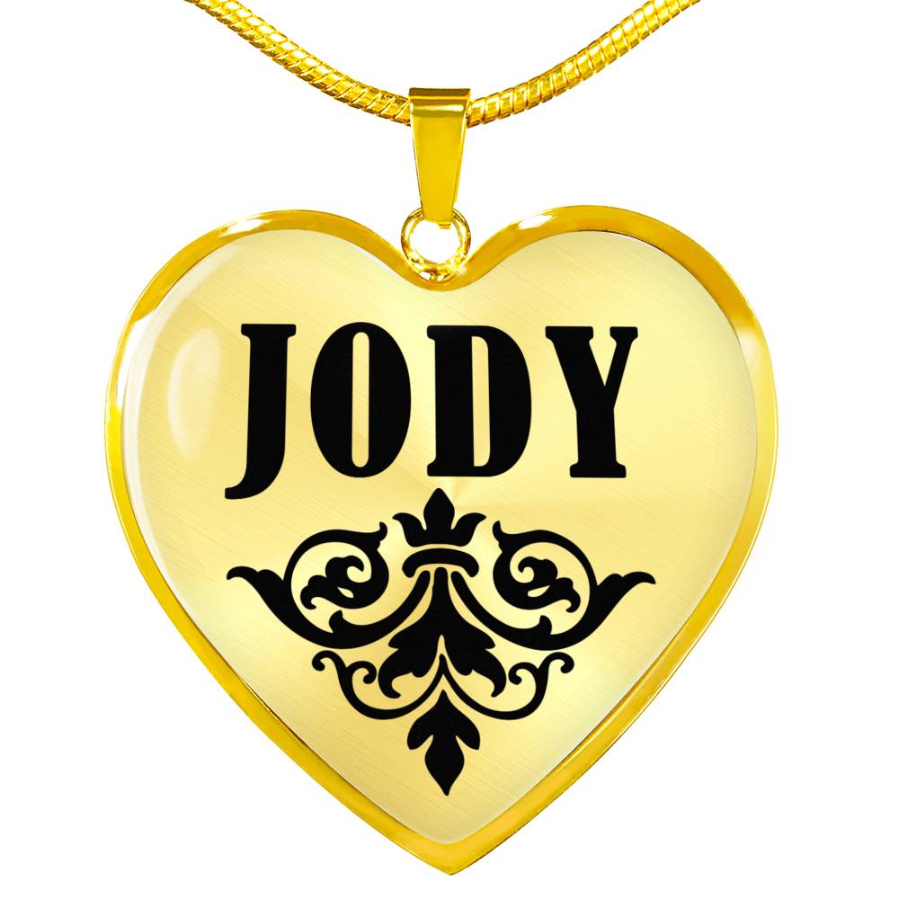 Jody v01 - 18k Gold Finished Heart Pendant Luxury Necklace