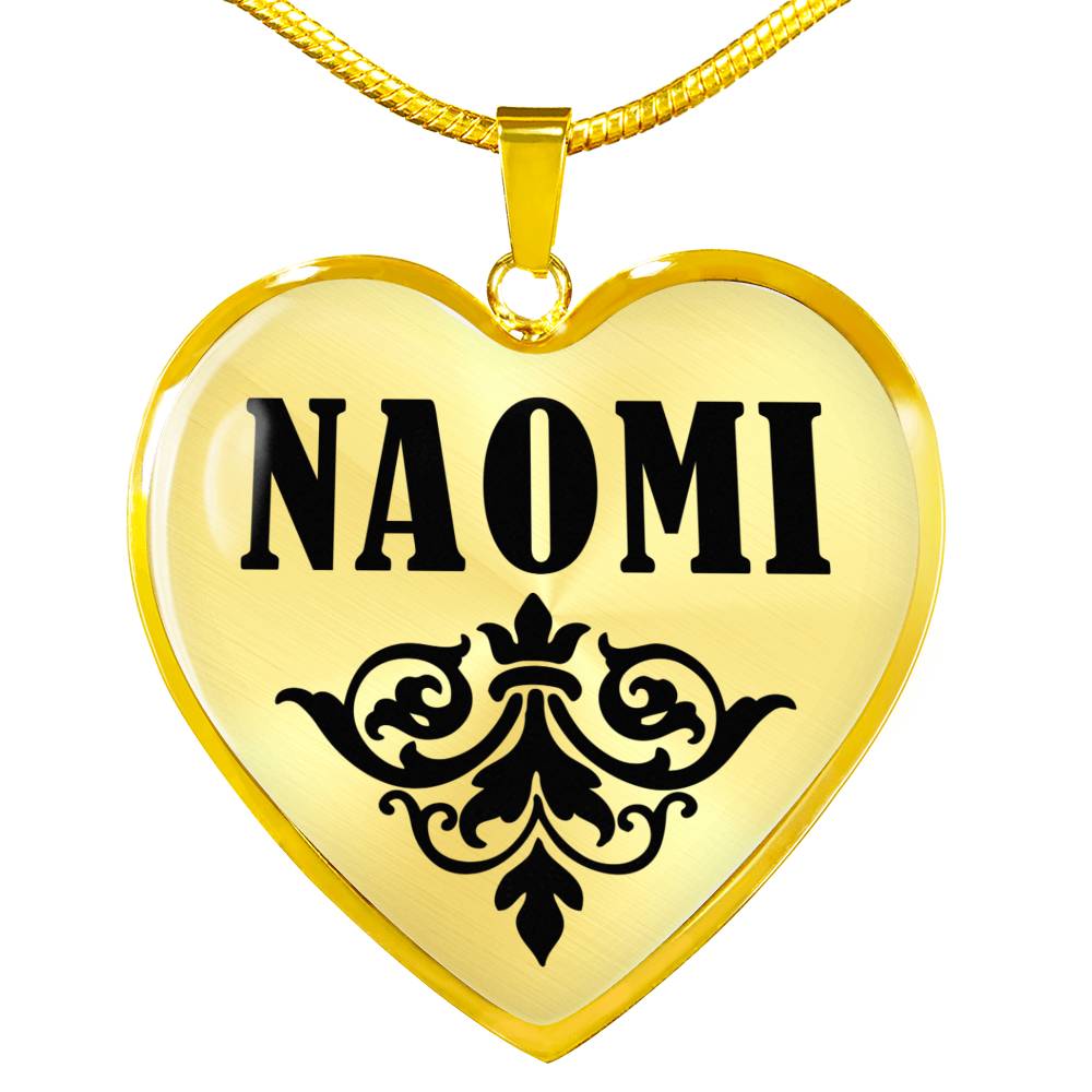 Naomi v01 - 18k Gold Finished Heart Pendant Luxury Necklace