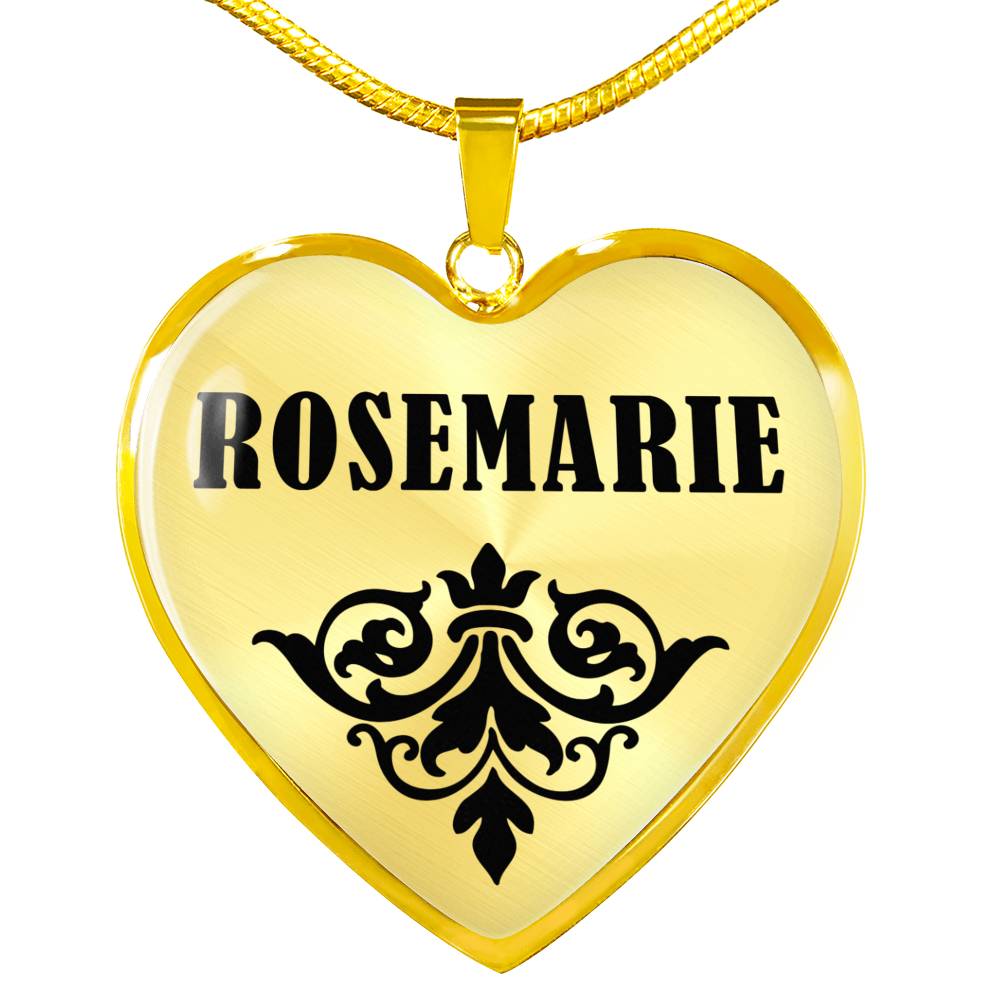 Rosemarie v01 - 18k Gold Finished Heart Pendant Luxury Necklace