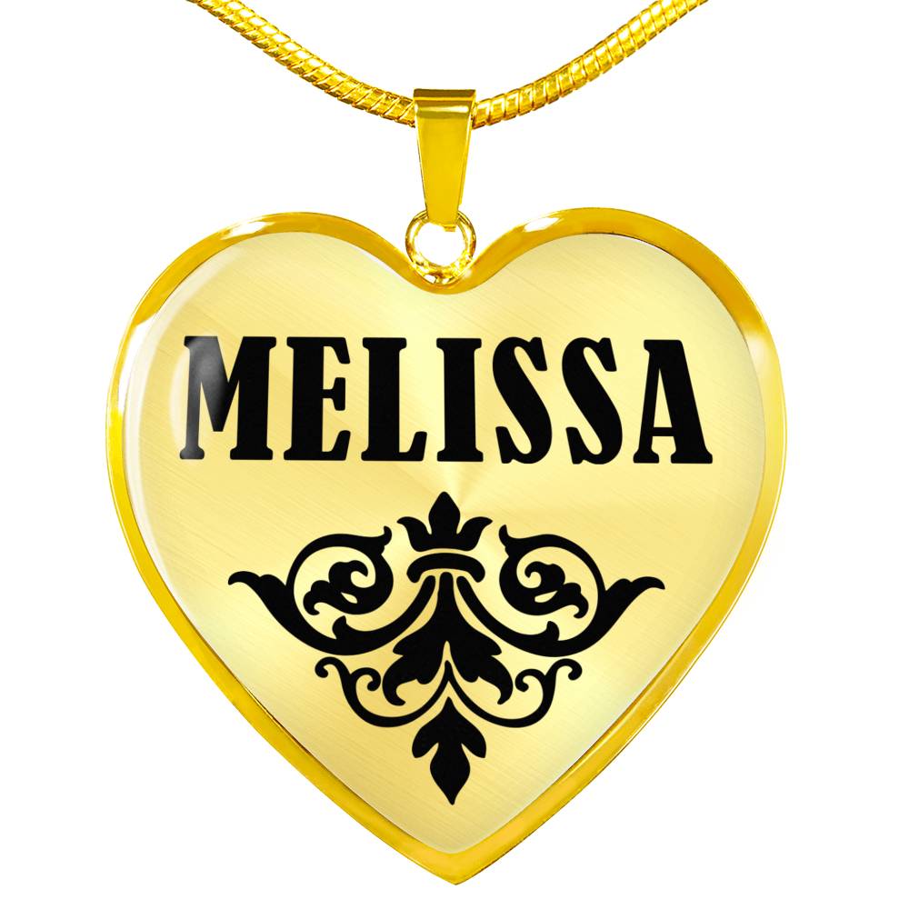 Melissa v01 - 18k Gold Finished Heart Pendant Luxury Necklace