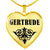 Gertrude v01 - 18k Gold Finished Heart Pendant Luxury Necklace