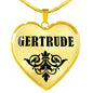 Gertrude v01 - 18k Gold Finished Heart Pendant Luxury Necklace