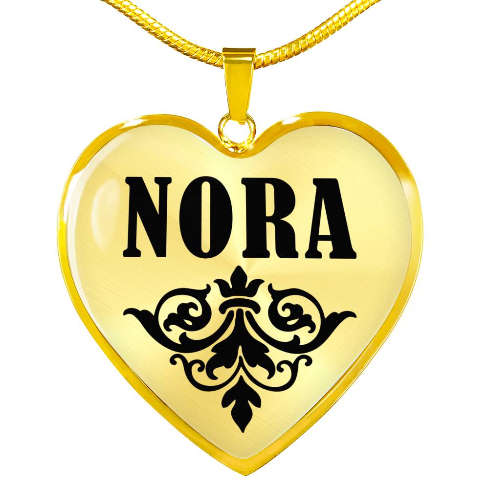 Nora v01 - 18k Gold Finished Heart Pendant Luxury Necklace