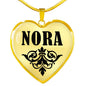 Nora v01 - 18k Gold Finished Heart Pendant Luxury Necklace