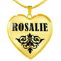 Rosalie v01 - 18k Gold Finished Heart Pendant Luxury Necklace