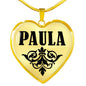 Paula v01 - 18k Gold Finished Heart Pendant Luxury Necklace