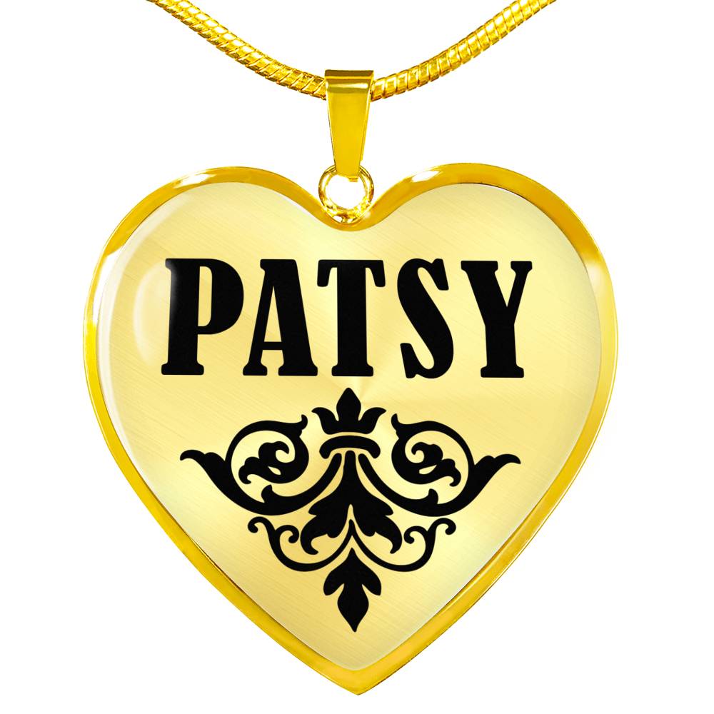 Patsy v01 - 18k Gold Finished Heart Pendant Luxury Necklace