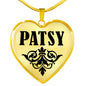 Patsy v01 - 18k Gold Finished Heart Pendant Luxury Necklace