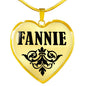 Fannie v01 - 18k Gold Finished Heart Pendant Luxury Necklace