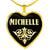 Michelle v02 - 18k Gold Finished Heart Pendant Luxury Necklace