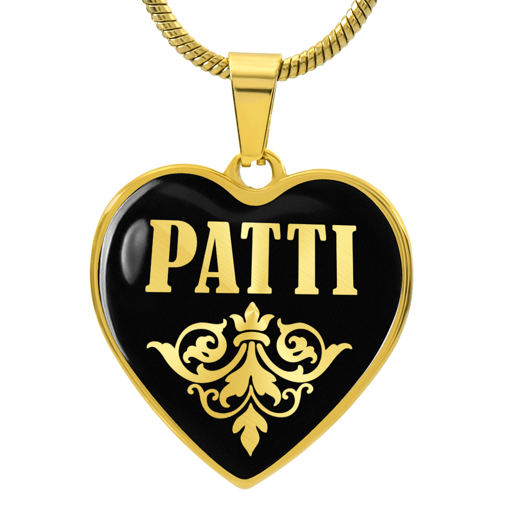 Patti v02 - 18k Gold Finished Heart Pendant Luxury Necklace