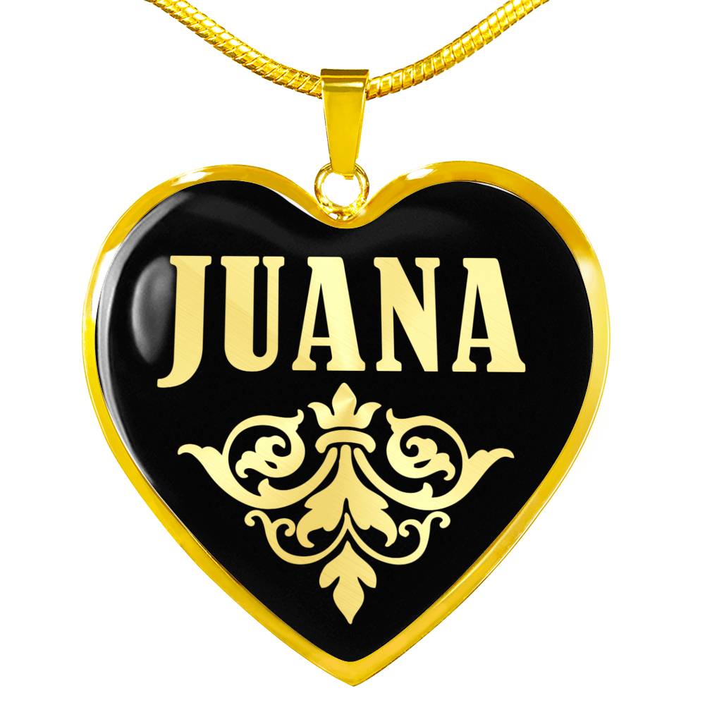 Juana v02 - 18k Gold Finished Heart Pendant Luxury Necklace
