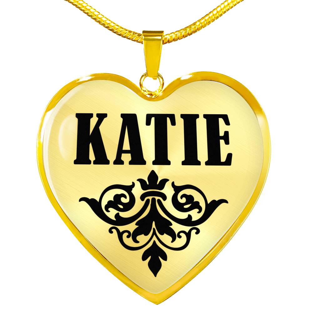 Katie v01 - 18k Gold Finished Heart Pendant Luxury Necklace