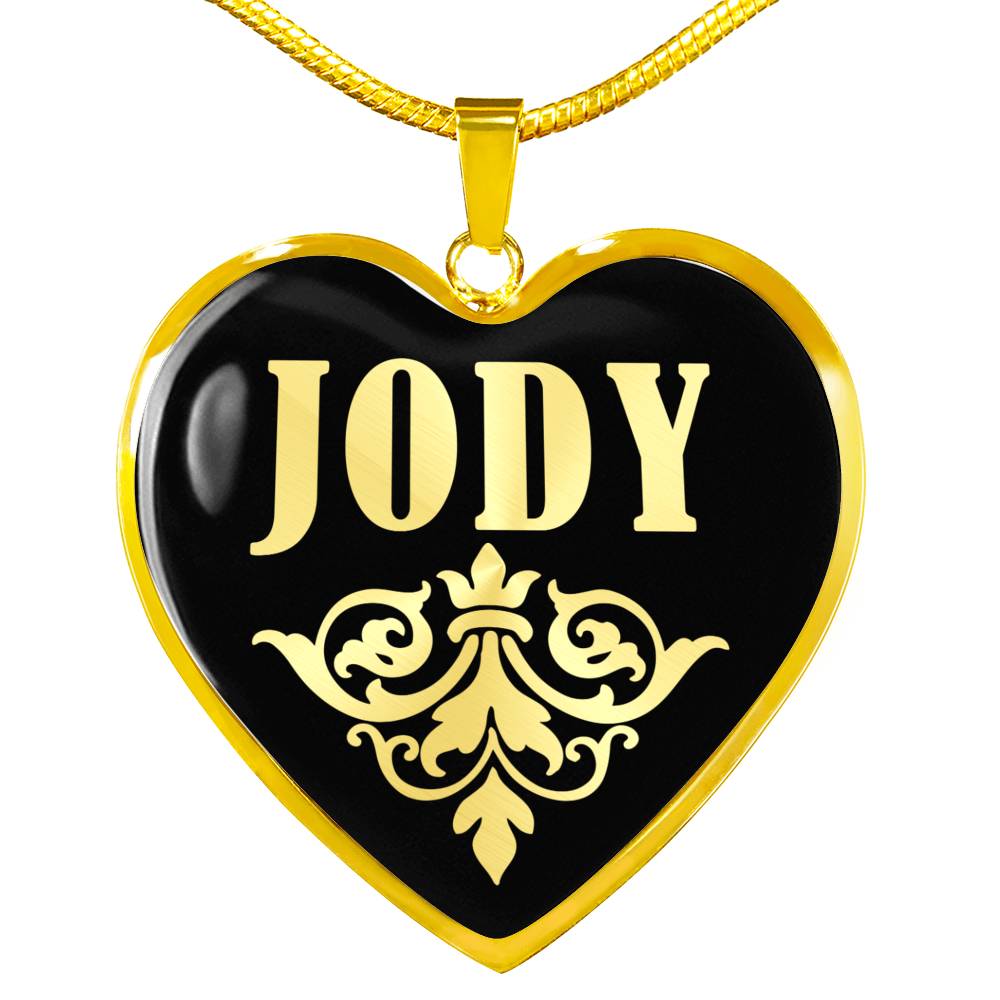Jody v02 - 18k Gold Finished Heart Pendant Luxury Necklace