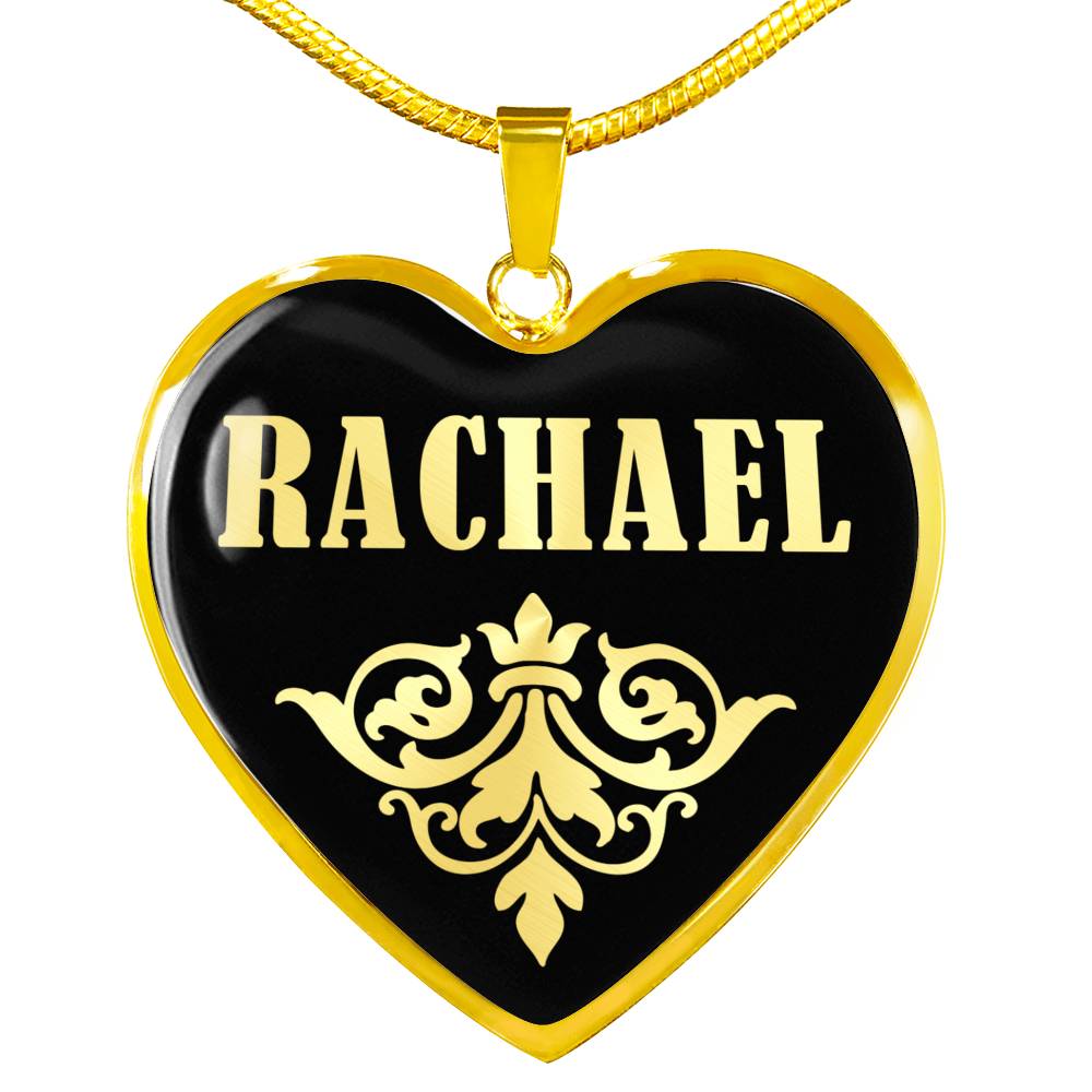 Rachael v02 - 18k Gold Finished Heart Pendant Luxury Necklace