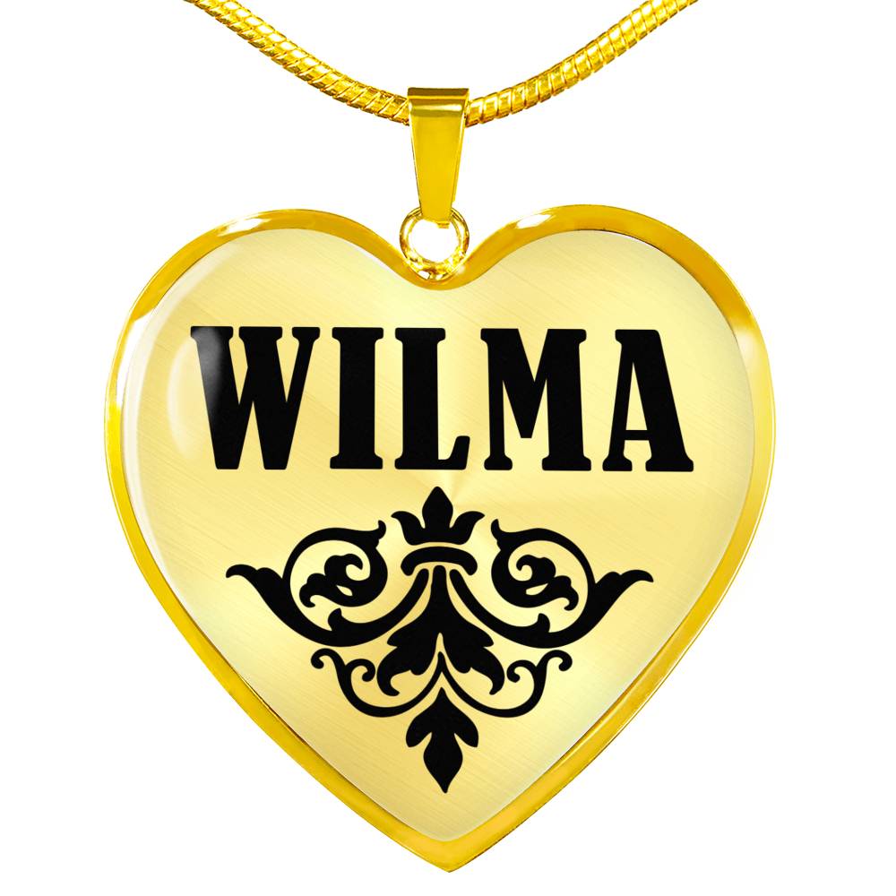 Wilma v01 - 18k Gold Finished Heart Pendant Luxury Necklace