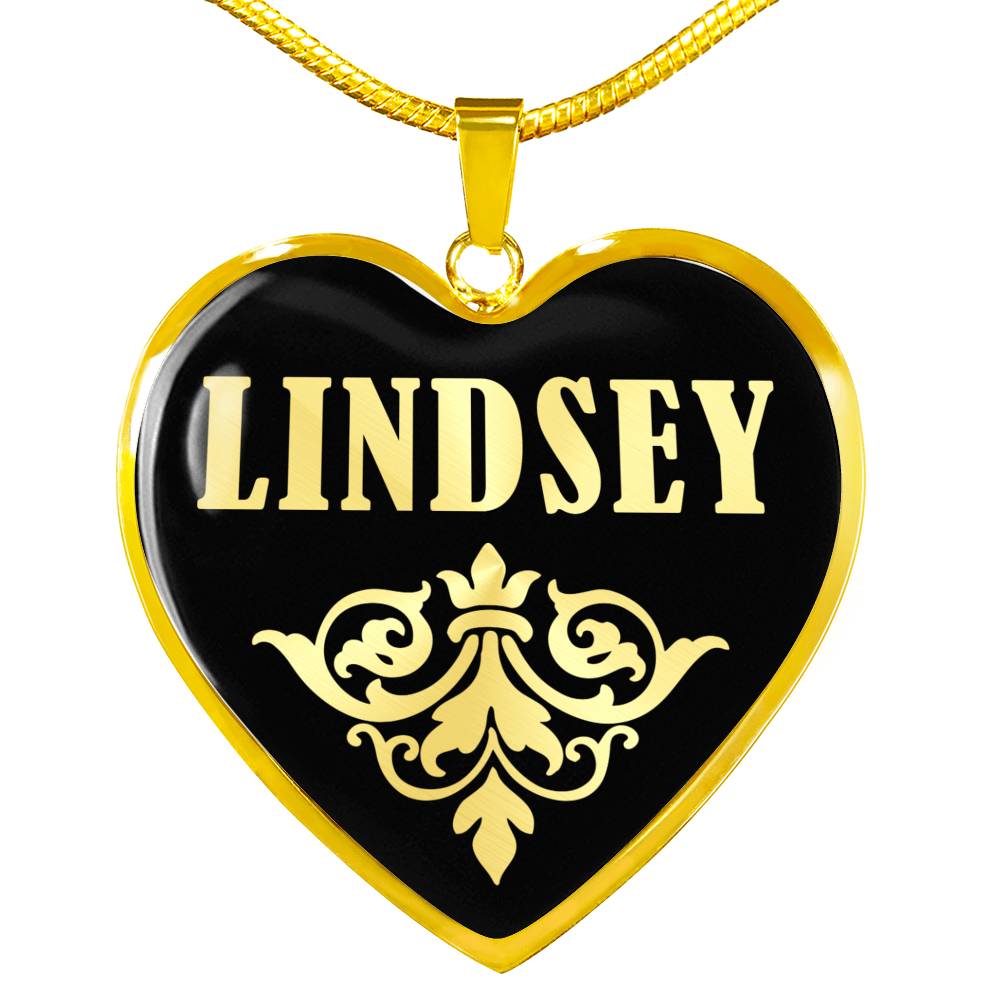 Lindsey v02 - 18k Gold Finished Heart Pendant Luxury Necklace