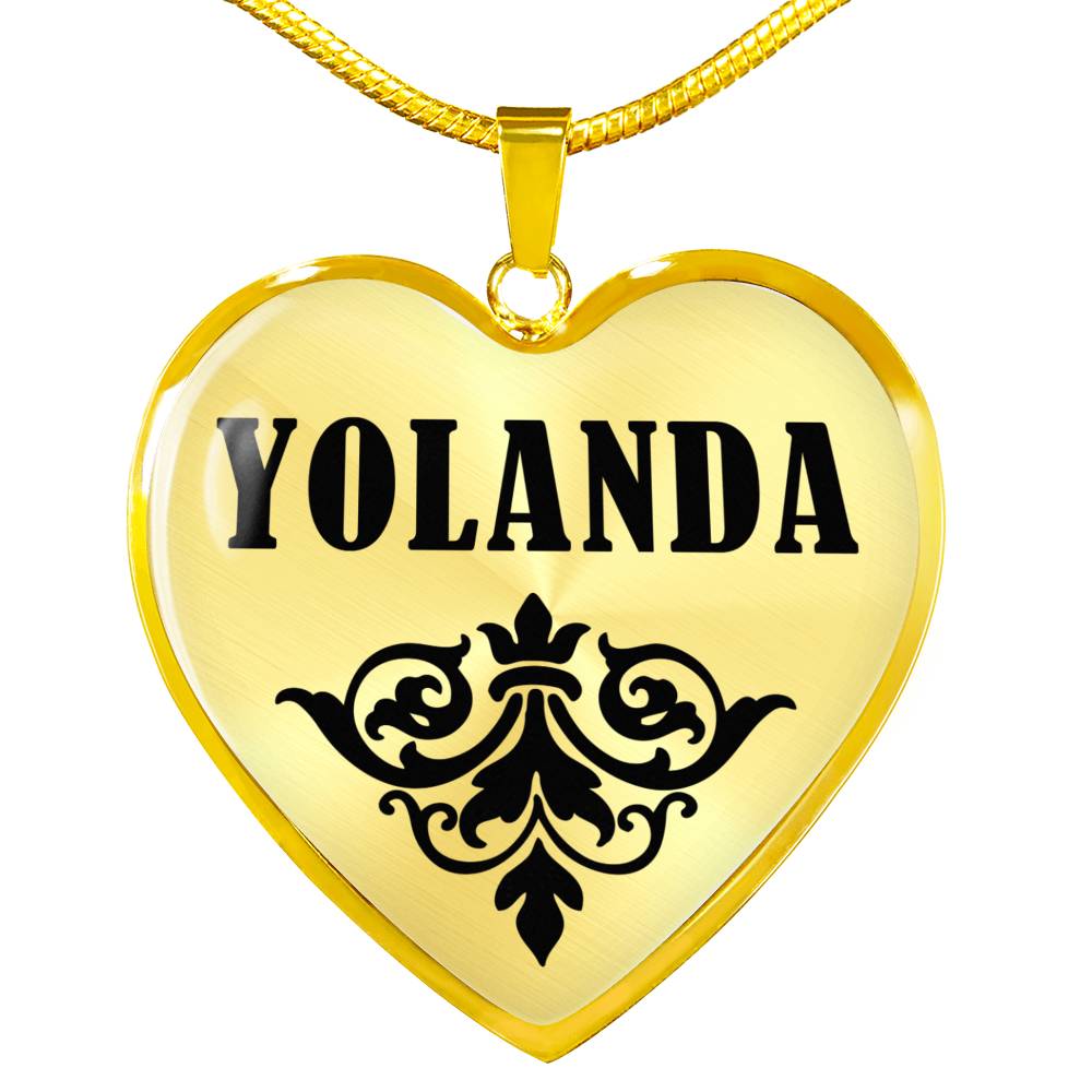 Yolanda v01 - 18k Gold Finished Heart Pendant Luxury Necklace