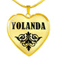 Yolanda v01 - 18k Gold Finished Heart Pendant Luxury Necklace