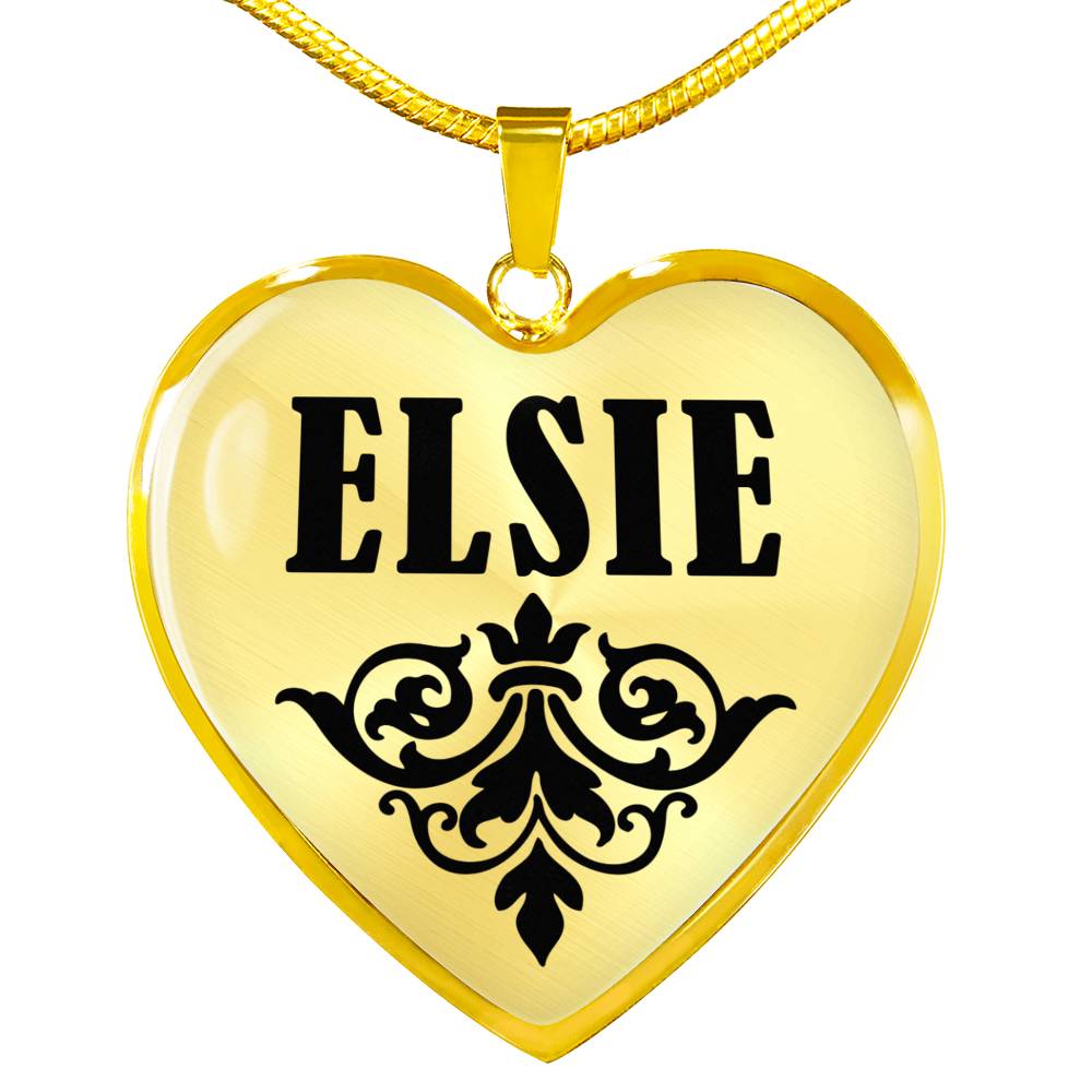 Elsie v01 - 18k Gold Finished Heart Pendant Luxury Necklace