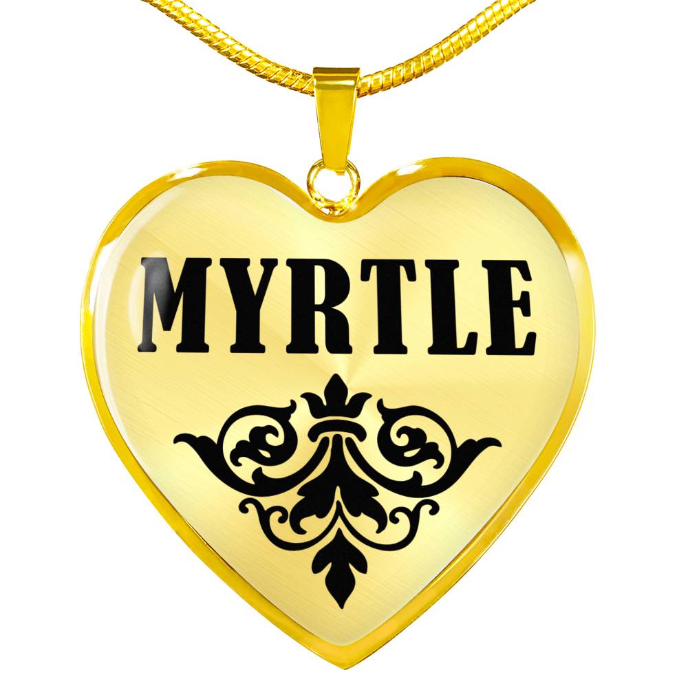 Myrtle v01 - 18k Gold Finished Heart Pendant Luxury Necklace