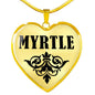 Myrtle v01 - 18k Gold Finished Heart Pendant Luxury Necklace
