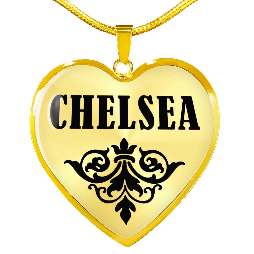 Chelsea v01 - 18k Gold Finished Heart Pendant Luxury Necklace