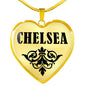 Chelsea v01 - 18k Gold Finished Heart Pendant Luxury Necklace
