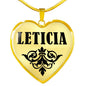Leticia v01 - 18k Gold Finished Heart Pendant Luxury Necklace