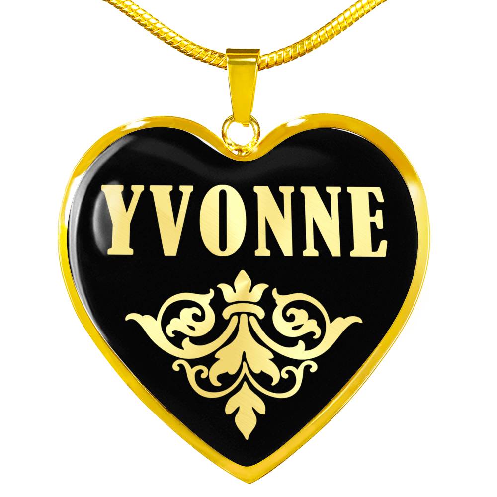 Yvonne v02 - 18k Gold Finished Heart Pendant Luxury Necklace