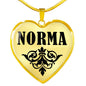 Norma v01 - 18k Gold Finished Heart Pendant Luxury Necklace