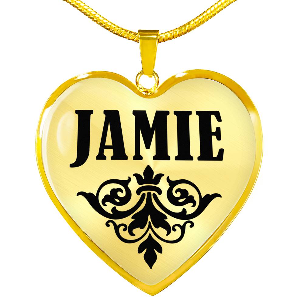 Jamie v01 - 18k Gold Finished Heart Pendant Luxury Necklace