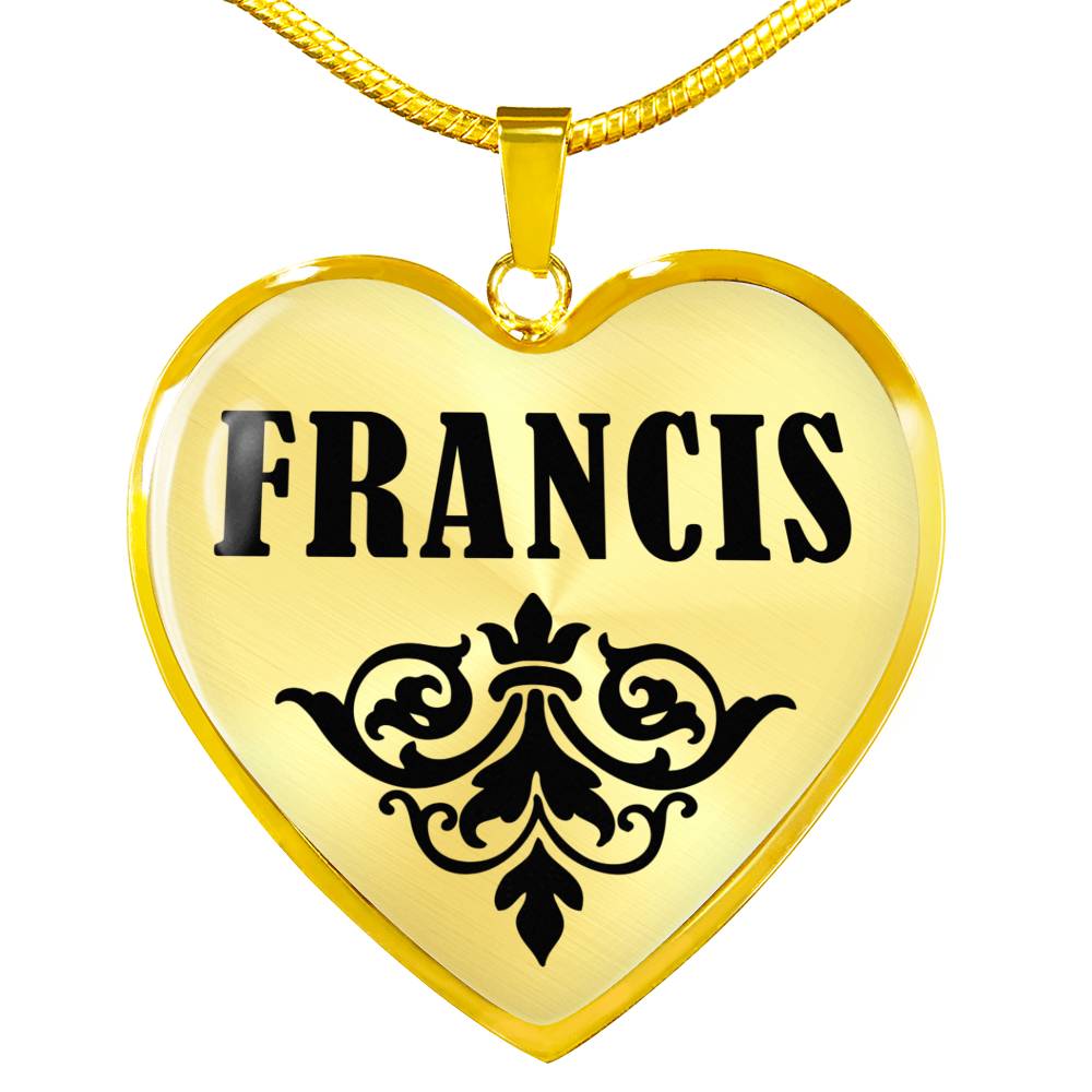 Francis v01 - 18k Gold Finished Heart Pendant Luxury Necklace