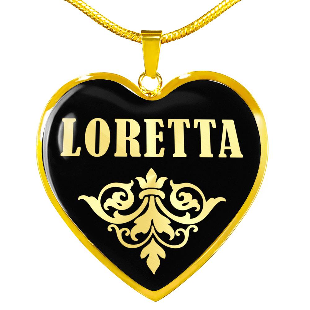 Loretta v02 - 18k Gold Finished Heart Pendant Luxury Necklace