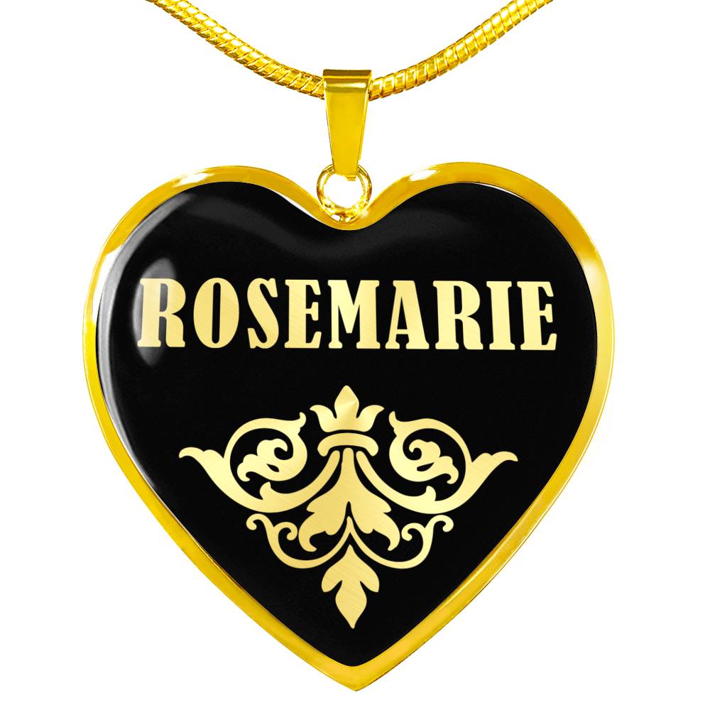 Rosemarie v02 - 18k Gold Finished Heart Pendant Luxury Necklace