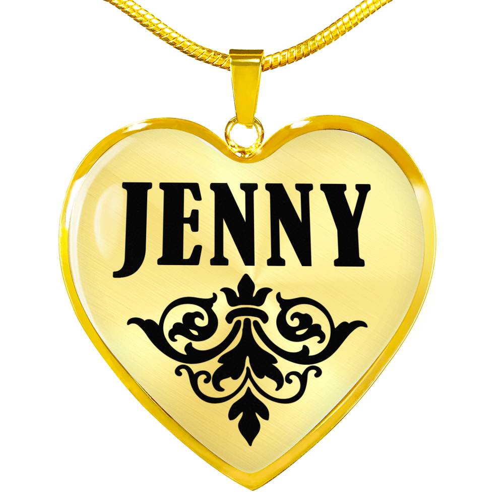 Jenny v01 - 18k Gold Finished Heart Pendant Luxury Necklace